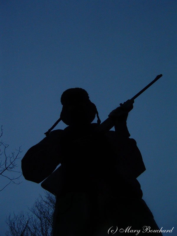 Silhouette-ish thing, person holding rifle