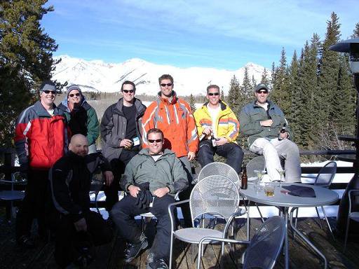 The boys skiing...my cousin's in the orange