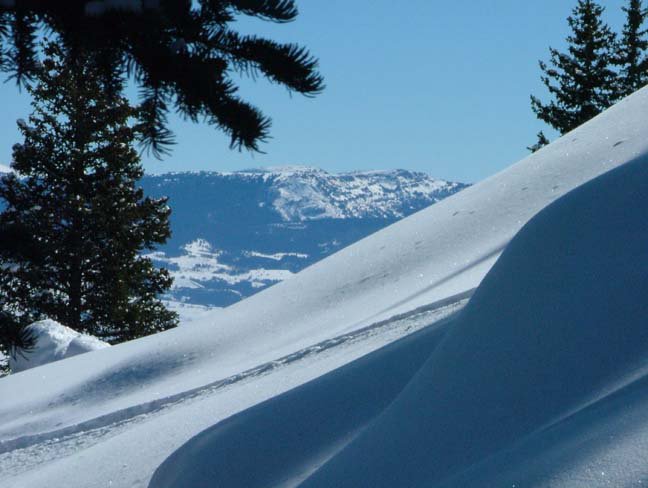 hiking up craigs with a lot of snow