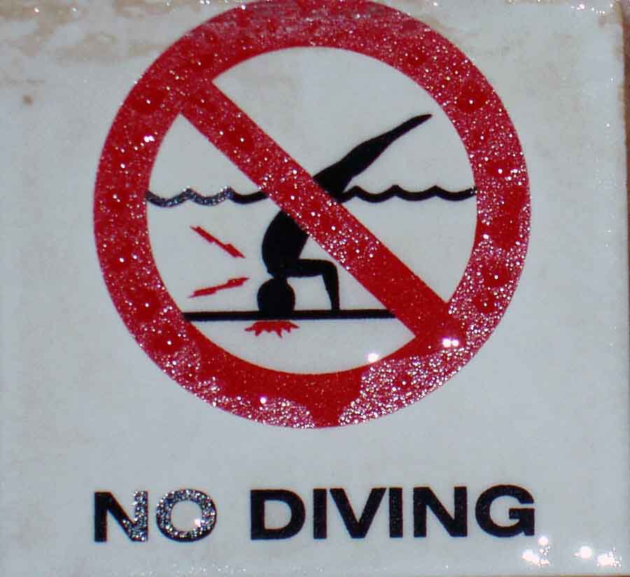 The best no diving sign EVER!