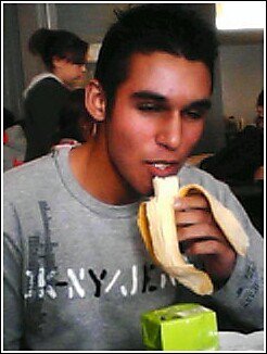 Funny Face eating Banana