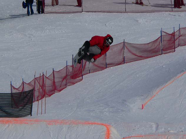 Slope style grab