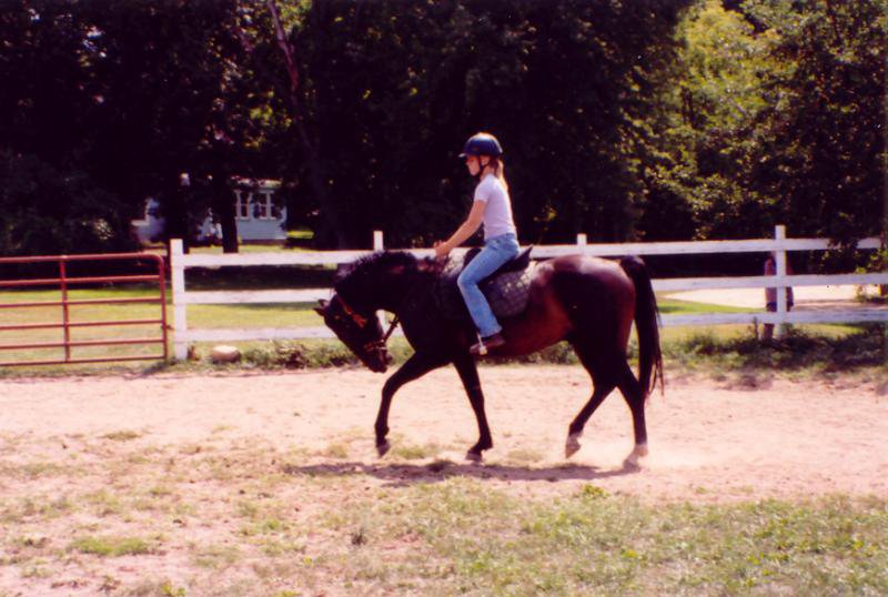 Riding my 3 year old horse, Odie