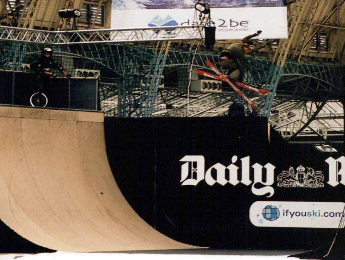 London Ski Show halfpipe jump