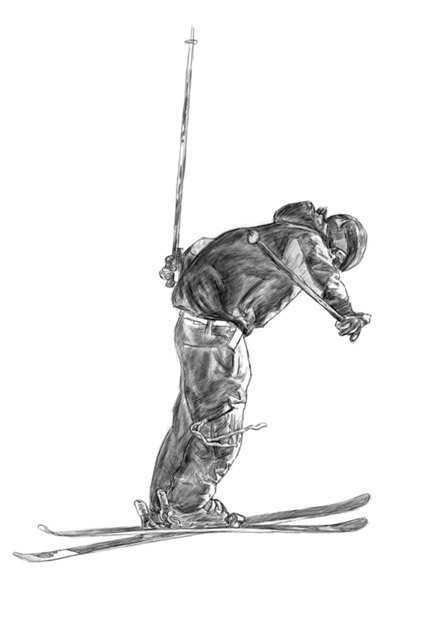 Skiing drawing of myself.  done on computer