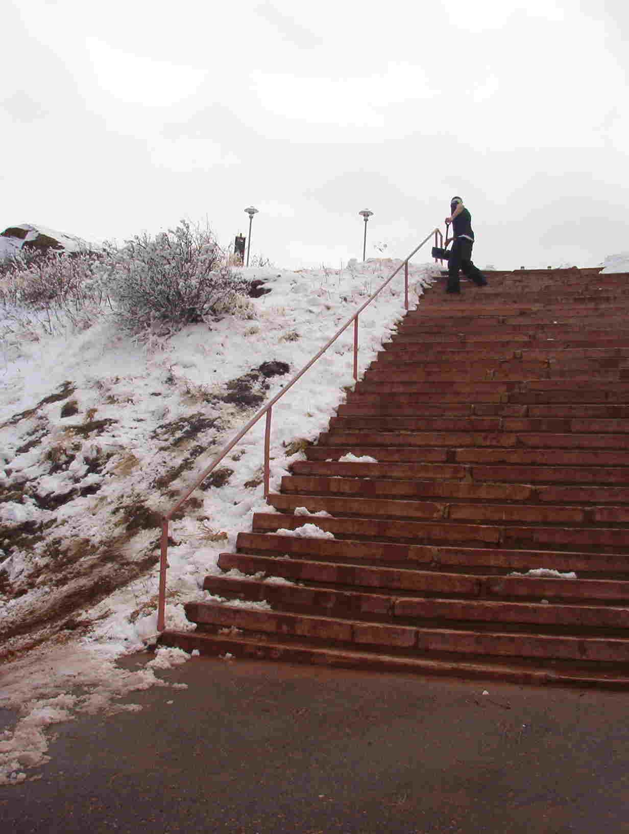 Handrail at red rocks