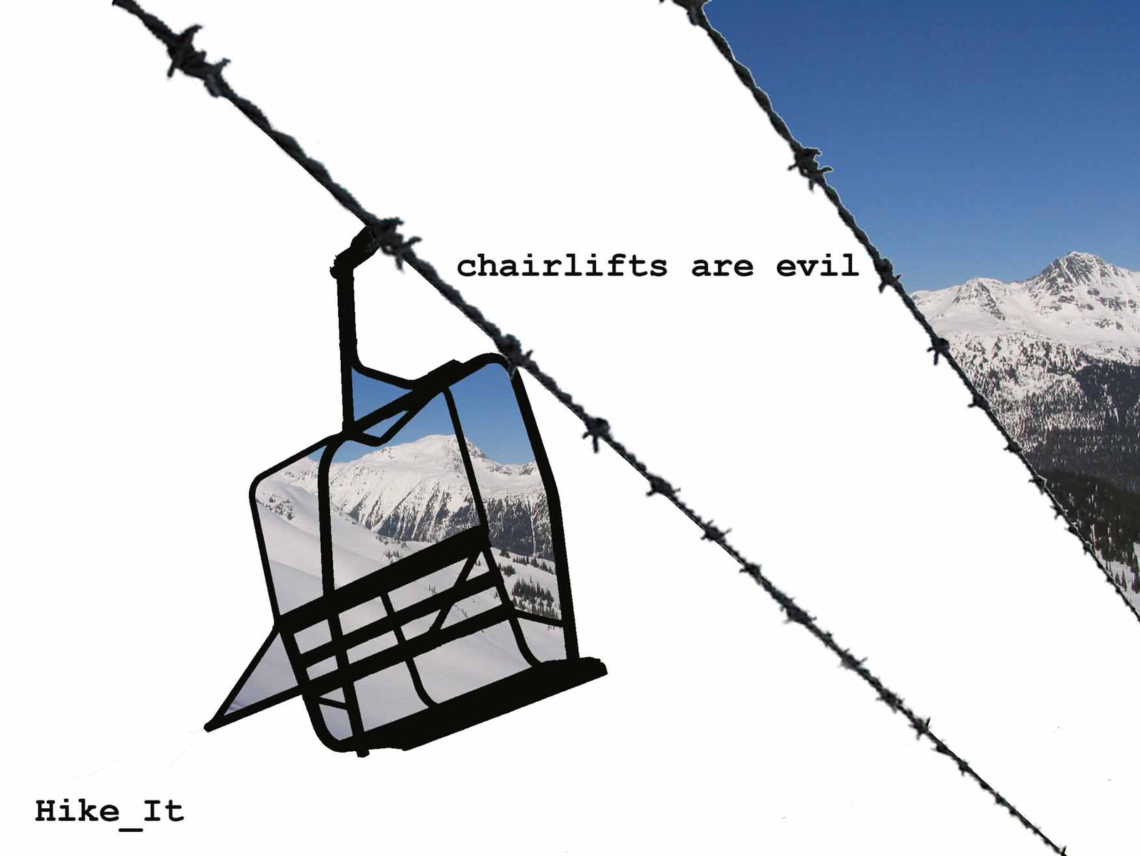Chairlifts are evil