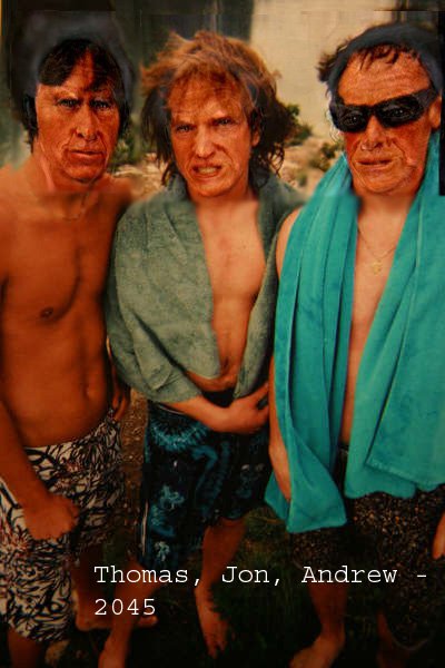 Thom, Me, Andrew in 40 years