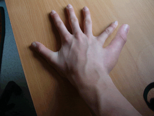 its just my hand