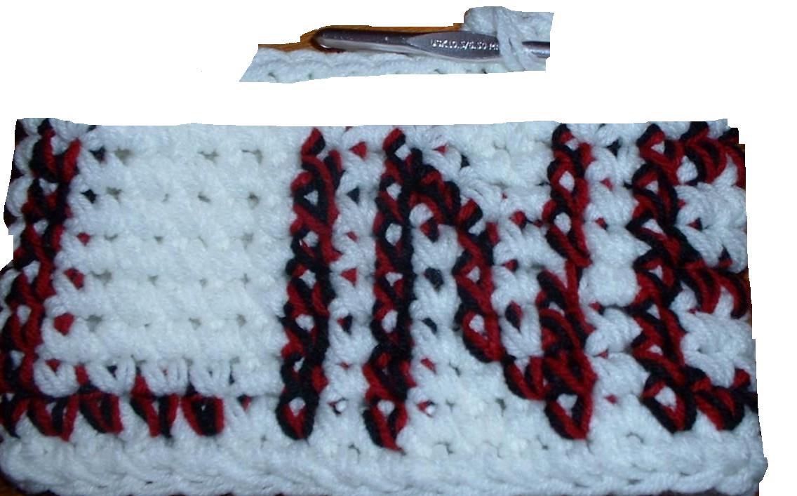 crocheted lettering for cult