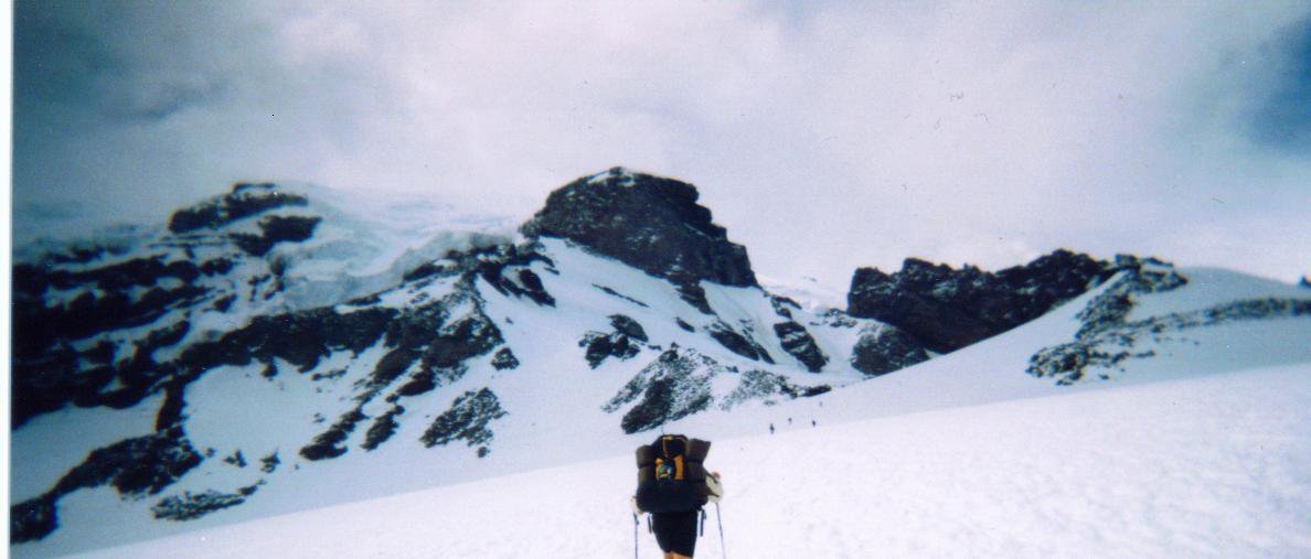 slugging up the Muir snowfield