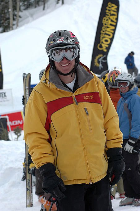 Me after my run at the 2005 US Extreme Freeskiing Championships