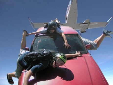 skydiving with a car!!!