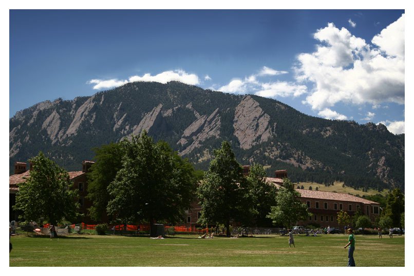 flatirons view from farrand quad