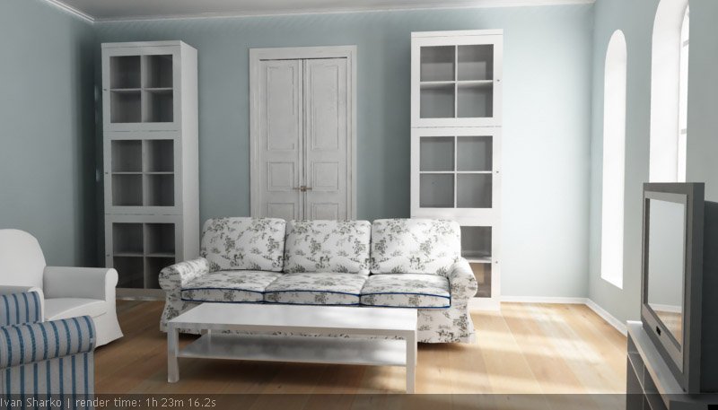 3d interior vizualisation. room frmo ikea magazine