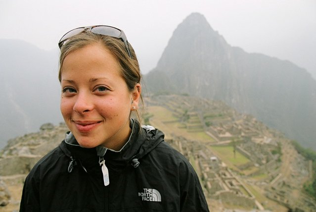 the lady at picchu