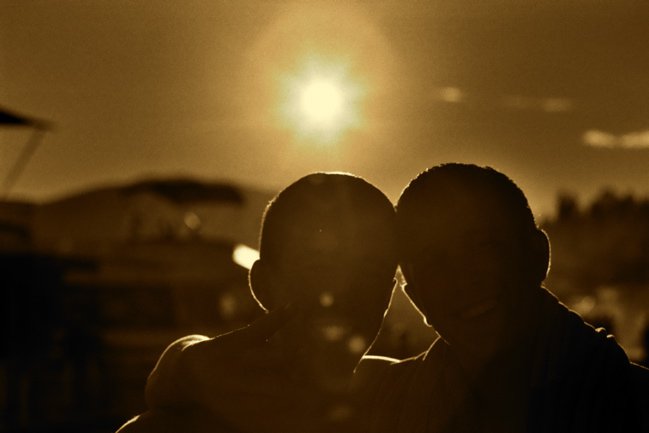 Silhouette of my friends (Sepia Tone)