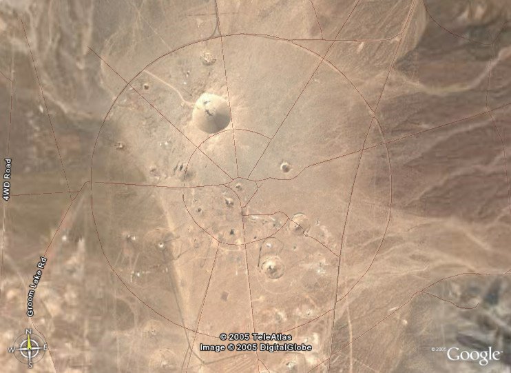 Area 51 - Nuclear Test Site - Google Earth