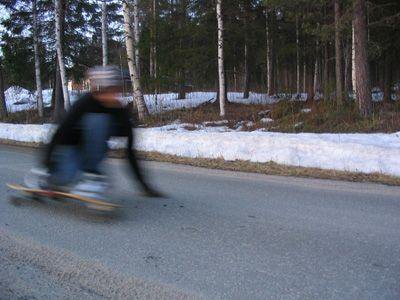 Me racing down my localspot in my home village near the skiiresort.