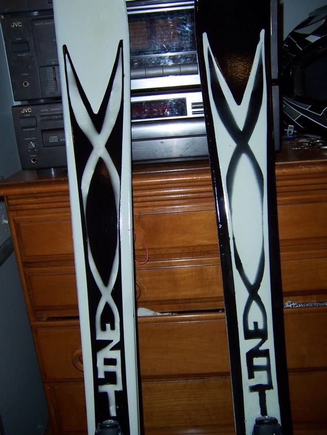 the tips of my painted skis