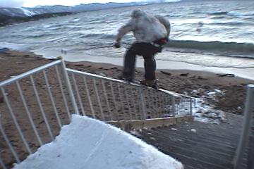 hand rail to beach