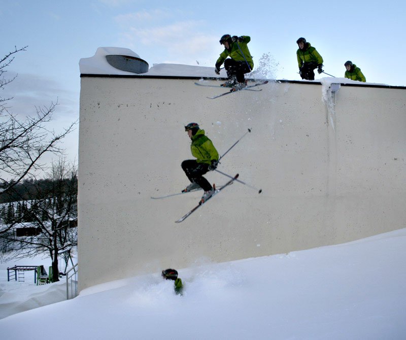 Roof drop to powder