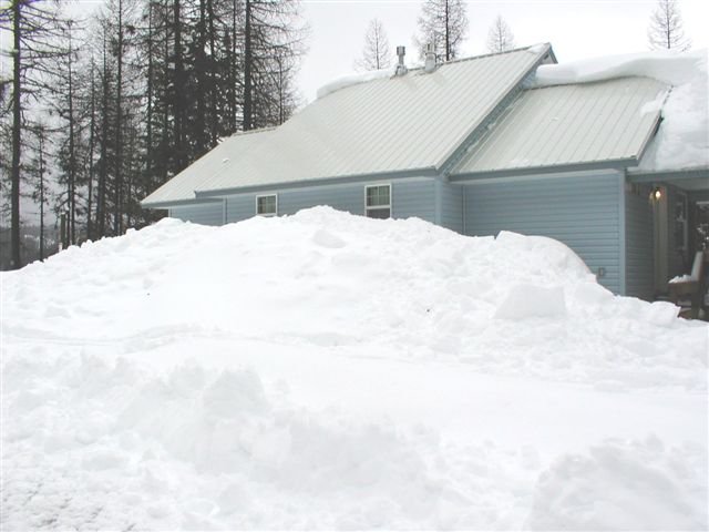 Our condo buried in snow