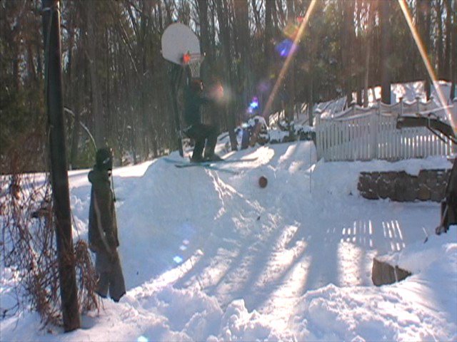 how skiers use basketball hoops