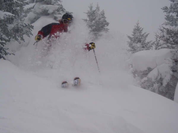 Face shots.. ripping it in 55cms of fresh