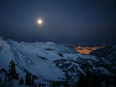 Snowbird at night