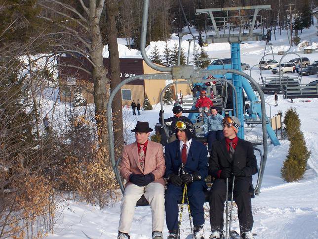 Skiing in Suits