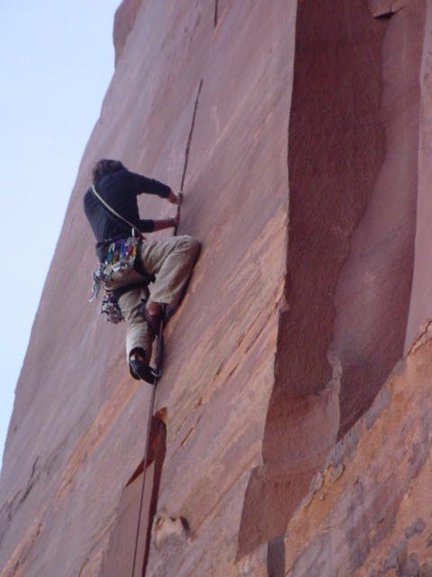 My buddy climbing in Utah