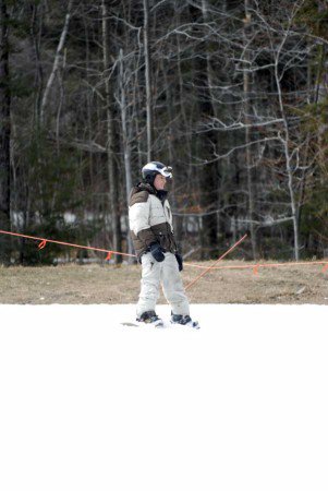 gnarley skier, snowboarding