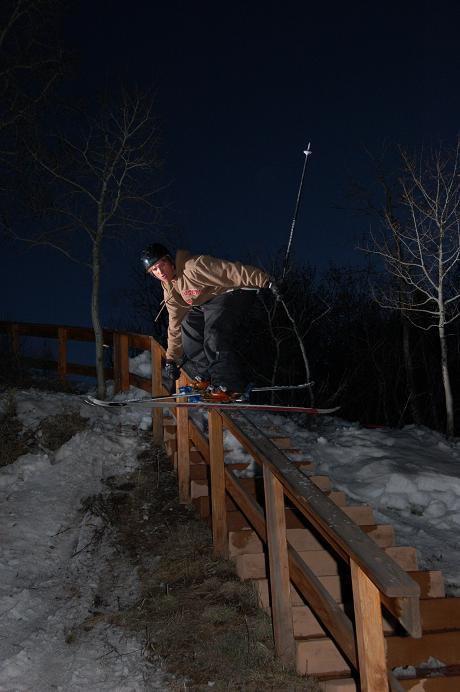 Wood Rail at night angle 2