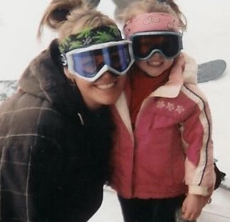 her first season of skiing...