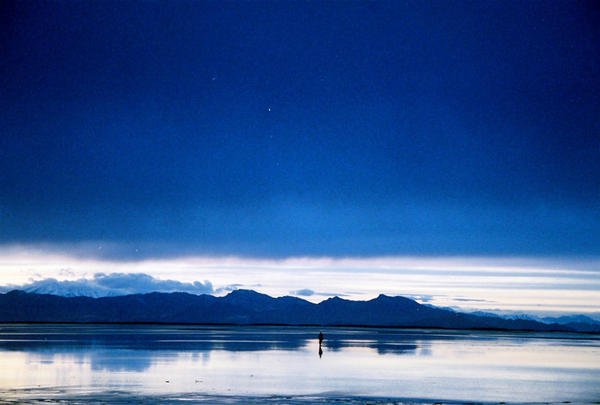 Salt flats after rain