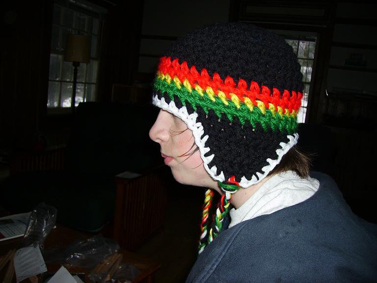 Black and rasta hat