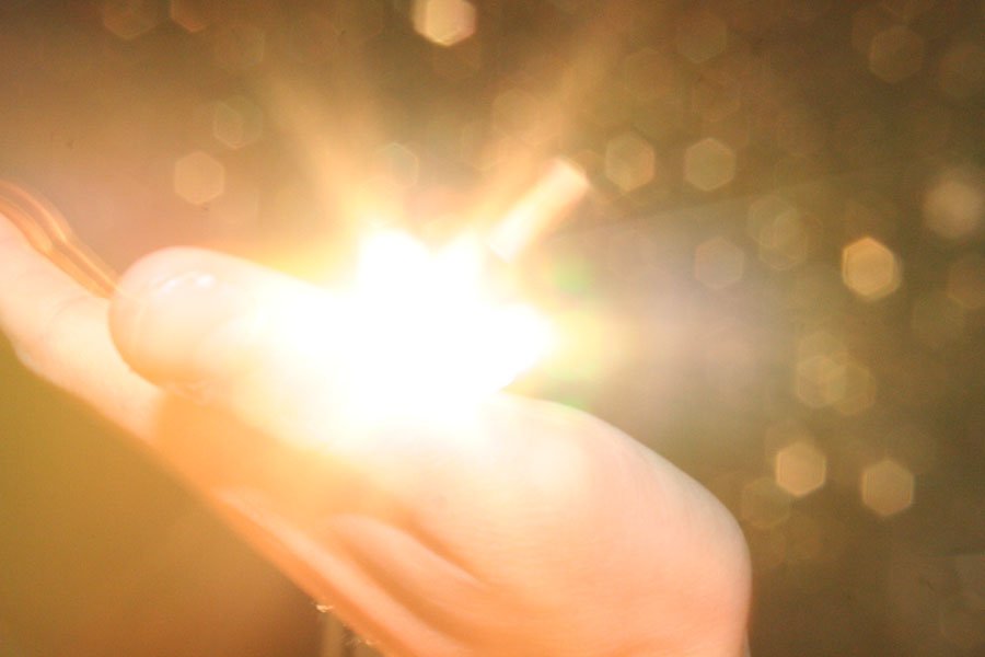 My hand and some light