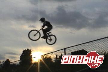 Mtn bike fence jump