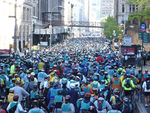 NYC bike ride with 75,000+ people