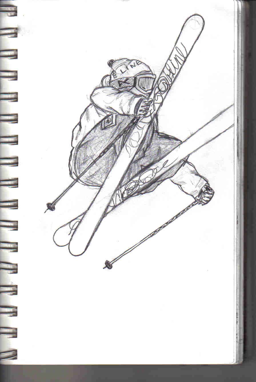 jibij skier sketch