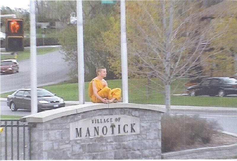 Buddhist meditating