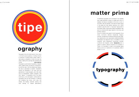 typography page layout for art.insider mag