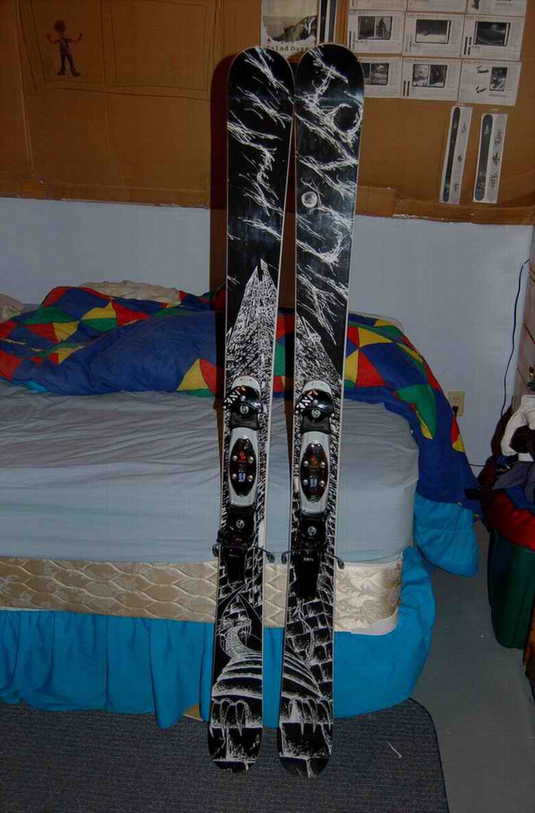 picture of my new LINE Elizabeth skis ( sorry about the quality)