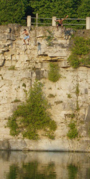 cliff hopping