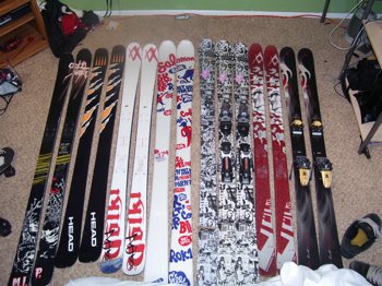 A lotta skis (wanna buy some?)