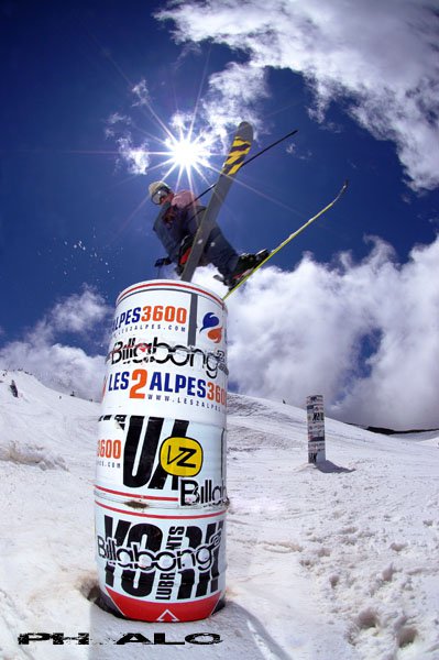 Over the tank in de alps