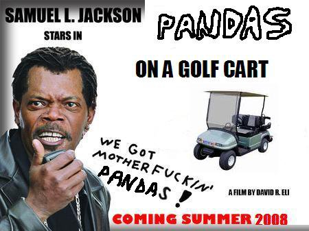 Pandas on a Golf Cart