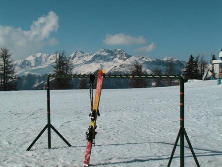 Empty Ski Rack