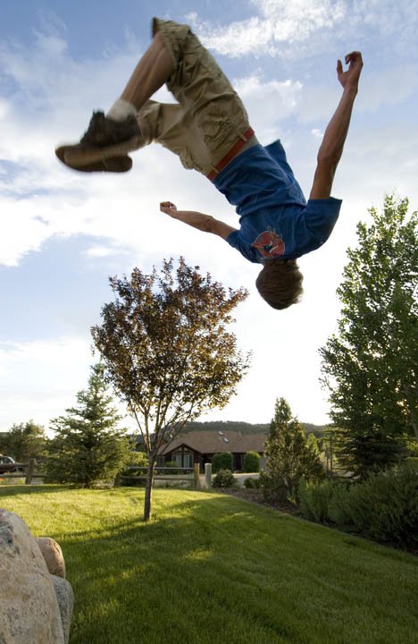 Matt backflip off rock